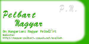 pelbart magyar business card